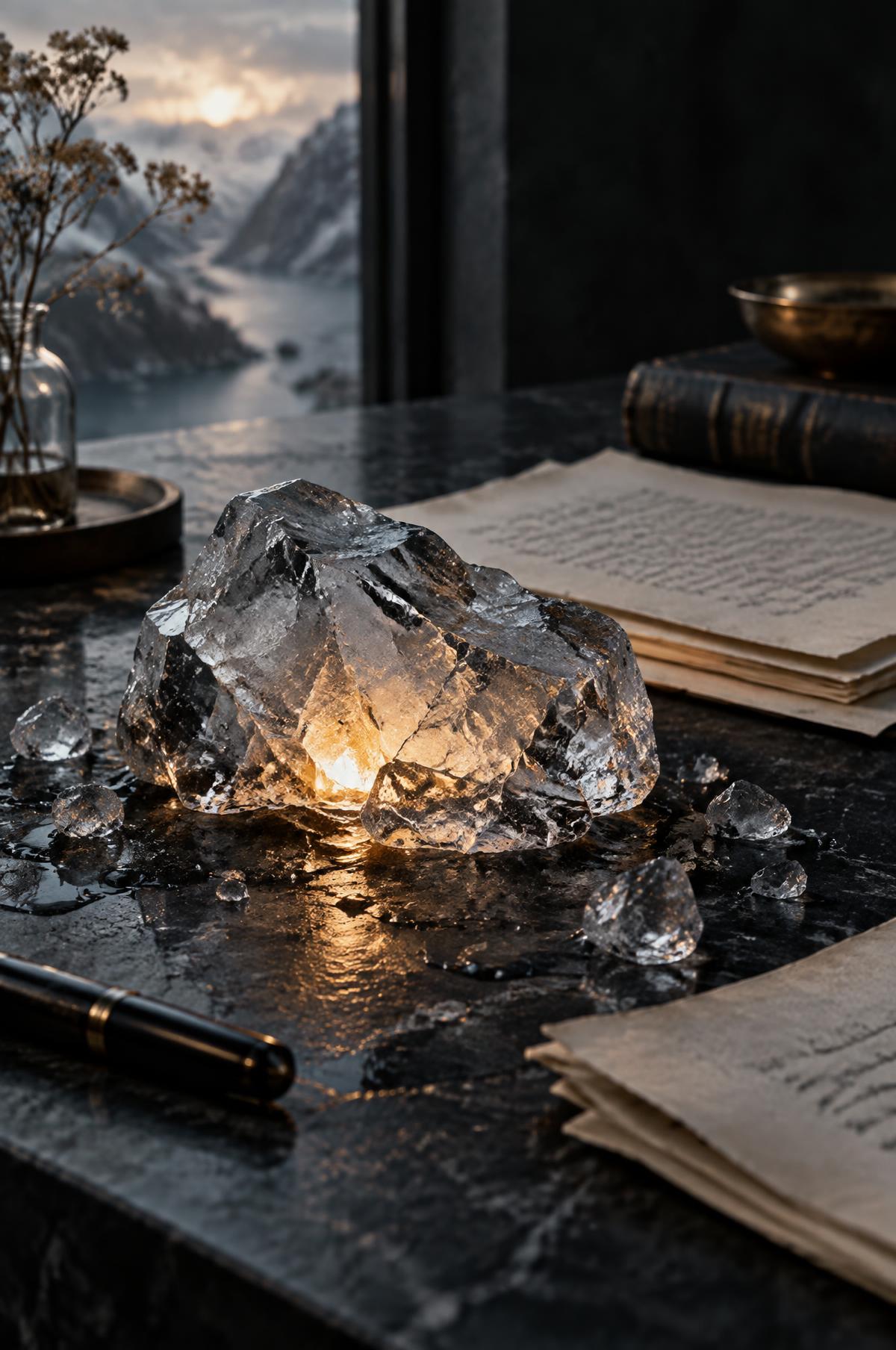 Portada conceptual provisional de Cuando el hielo aprende a arder